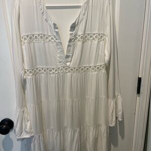 Lascana White Boho Tunic Dress size 4/6.  005